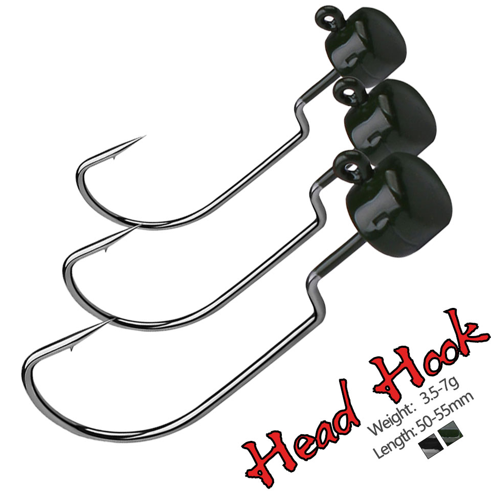 Fishing Hook Offset - 5 Cái/lốc 3.5G 5G 7G Thép