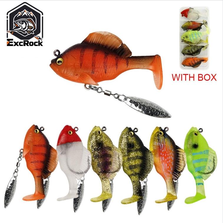 Fishing Hook Weedless - 6Pcs Soft Fishing Lures Pre-Rigged Jig