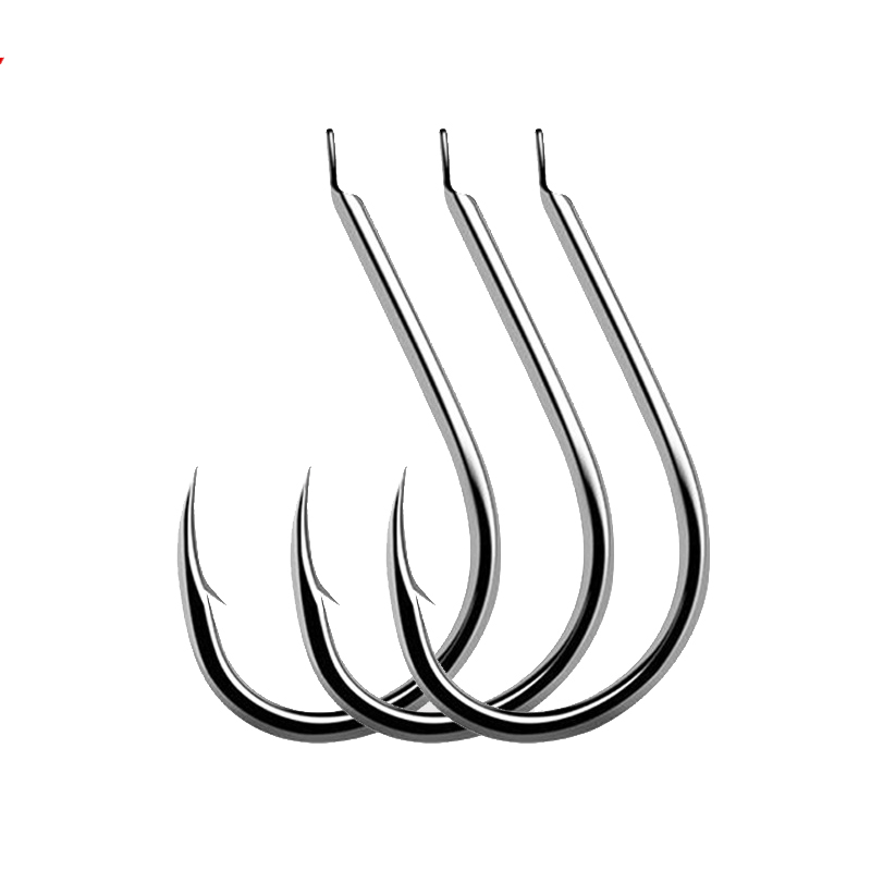 Fishing Hook Barbless - 100 Cái/lốc 7 Kích Thước Thép