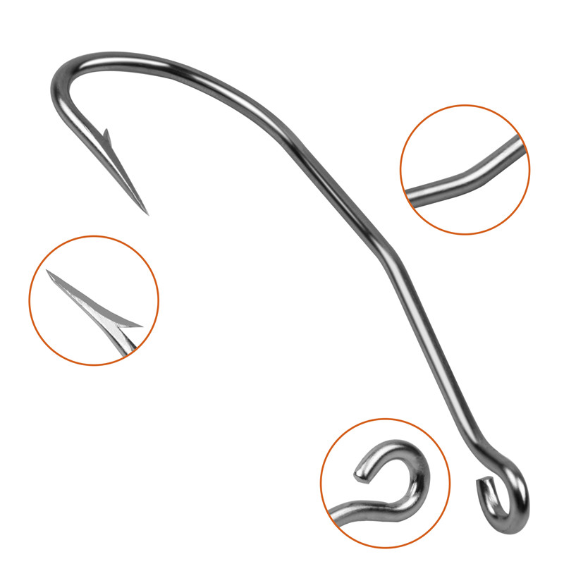 56 Cái/hộp Thép Không Gỉ Cán D - đánh giá và giá Fishing Hook Offset