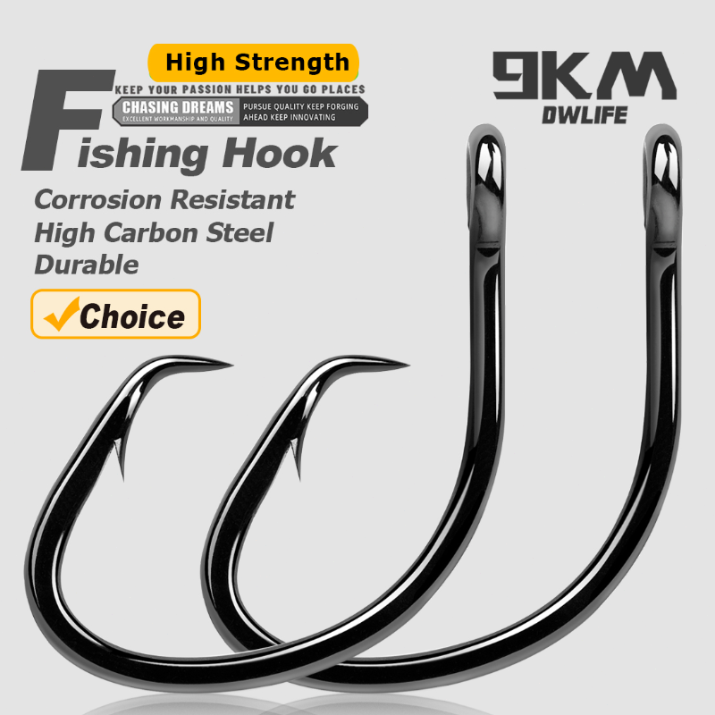 9KM Circle Hooks 25~50Pcs Salt - đánh giá và giá Fishing Hook Offset